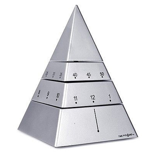 시간이 돌아가는 탁상용 피라미드 시계